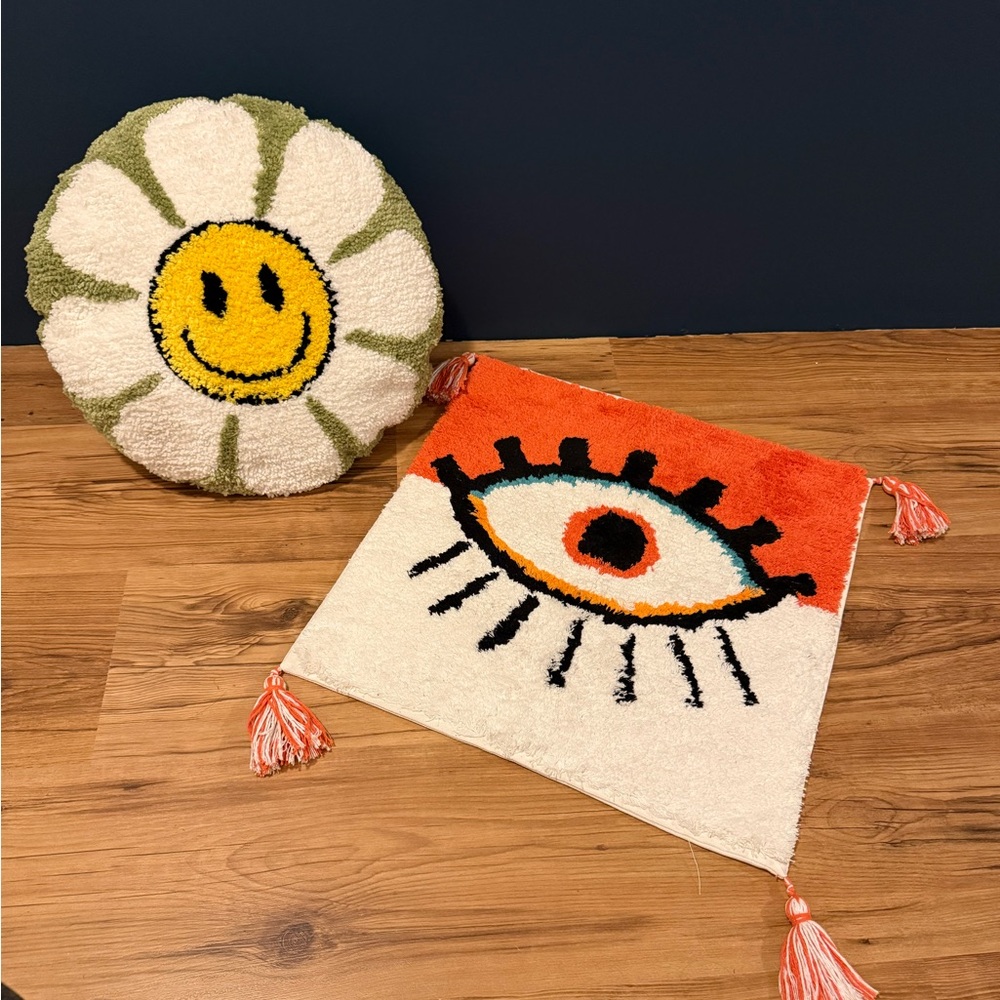 Boho Decorative Daisy Pillow & Eye Tassel Pillow Cover! 🌼